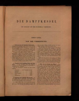 Erstes Capitel. Von der Verbrennung