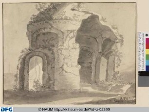 Ruine eines kleinen antiken Rundtempels