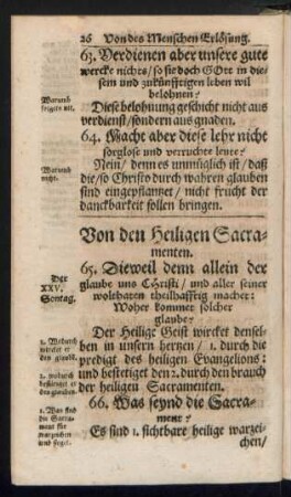 Von den Heiligen Sacramenten.
