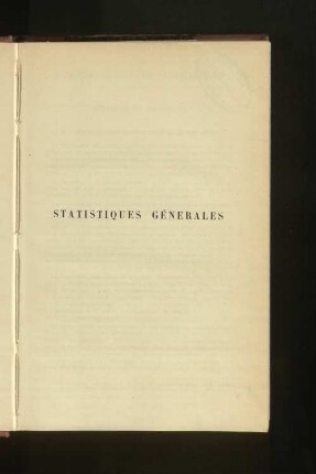 Statistiques Génerales.