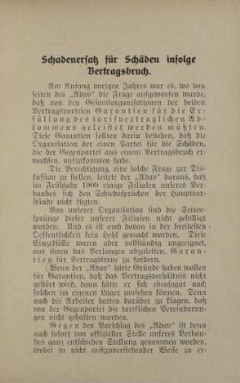 Schadenersatz für Schäden infolge Vertragsbruch.