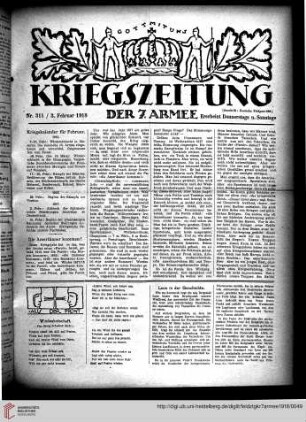 Hefte 311-318, Februar 1918