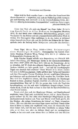 Fock, Gorch :: Da steht ein Mensch, Briefe von Gorch Fock an Aline Bußmann, hrsg. von Hugo Sieber : Hamburg, 1971