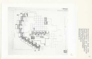 Werkschule und Internat (Diplomarbeit bei Bernhard Hermkes): Grundriss Ebene - 3.00 und - 2.80, 1:200