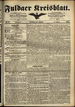 Ausgabe vom Dienstag, den 08. Februar 1910.