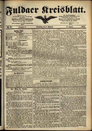 Ausgabe vom Dienstag, den 08. Februar 1910.
