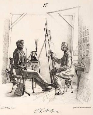 Carl Friedrich Boser in seinem Atelier
