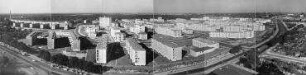 210° Panorama, Blick auf die Wohnsiedlung Charlottenburg Nord. Berlin-Charlottenburg-Nord, Siemensdamm