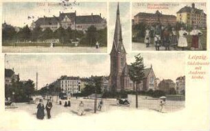 Leipzig: Südstrasse mit Andreaskirche
