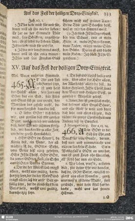 XV. Auf das Fest der heiligen Drey-Einigkeit