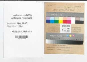 Entnazifizierung Heinrich Klotzbach , geb. 13.07.1902 (Fahrsteiger)