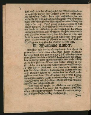 D. Martinus Luther.