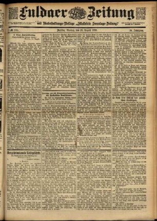 Ausgabe vom Montag, den 28. August 1899.