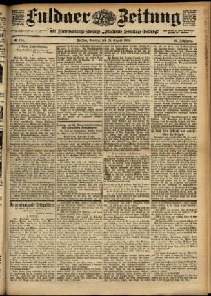 Ausgabe vom Montag, den 28. August 1899.