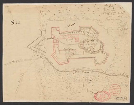 Plan des Passes von Spantkav in Pommern