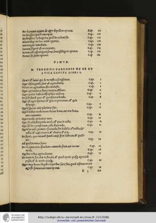 M. Terentii Varronis de re rvstica capita libri I