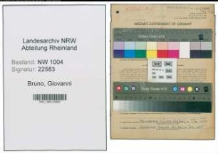 Entnazifizierung Giovanni Bruno , geb. 27.09.1898 (Schneider)