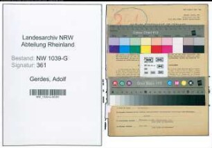 Entnazifizierung Adolf Gerdes , geb. 05.07.1900 (Betriebsleiter)