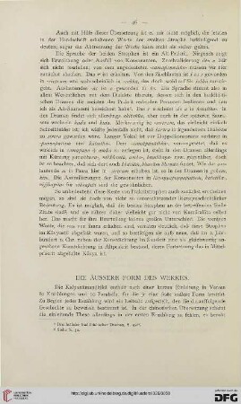 Die äußere Form des Werkes