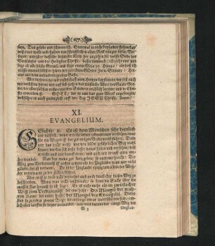 XI. Evangelium.