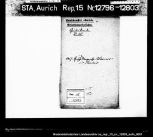 Unterbringung der Geesche Margarethe Warners aus Schortens in der Privatpflegeanstalt in Neu-Sandhorst