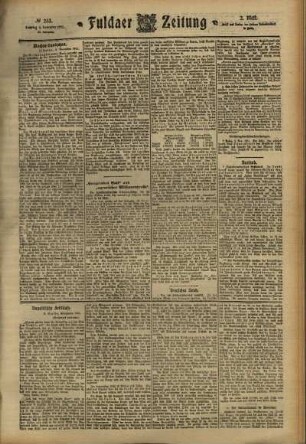Zweite Ausgabe vom Samstag, den 04. November 1911.