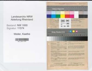 Entnazifizierung Kaethe Weiler, geb. 12.02.1915 (Postfacharbeiterin)