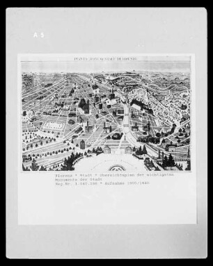 Florenz, Übersichtsplan der wichtigsten Monumente der Stadt