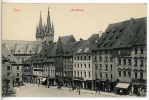 Eger (Böhmen). Marktplatz und Basilika St. Nikolaus