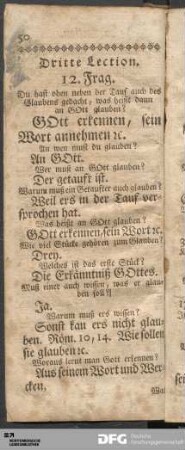 Dritte Lection.
