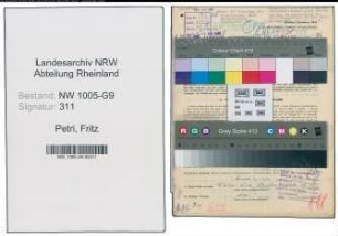 Entnazifizierung Fritz Petri , geb. 18.07.1898 (Baufuehrer)
