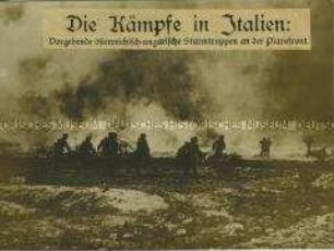 Vorstürmende Infanteristen an der Piavefront
