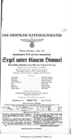 Segel unter blauem Himmel