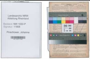 Entnazifizierung Johanna Pinschower , geb. 01.08.1897 ()