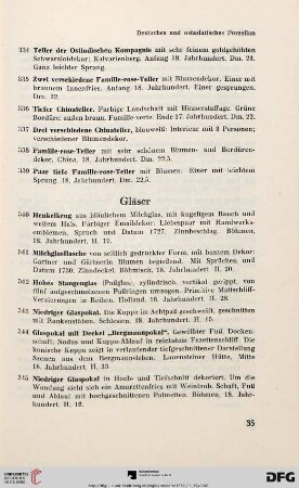 Gläser (Nr. 340-361)