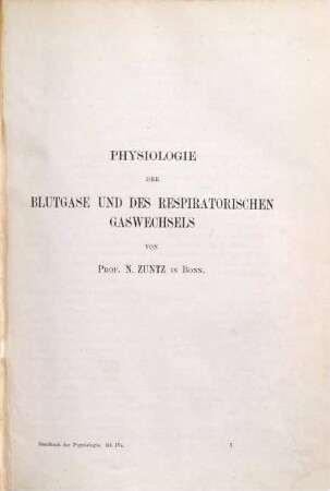 Blutgase und respiratorischer Gaswechsel