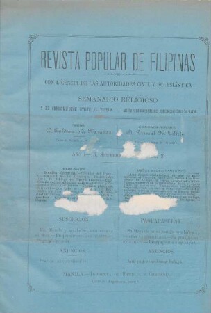 Ano 1, Num. 3, 15 Septiembre 1888