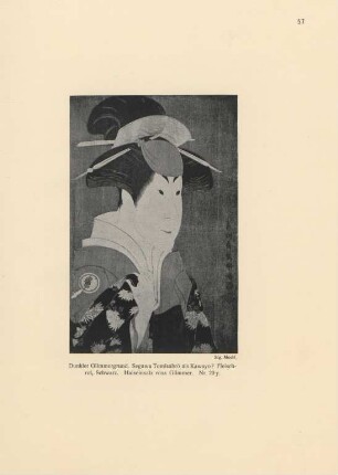 Dunkler Glimmergrund. Segawa Tomisabro als Kawayo? ... Nr. 20 y