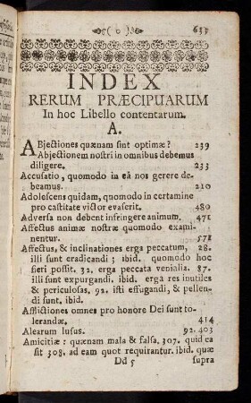Index Rerum Praecipuarum