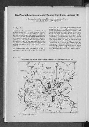 Schaubild 1: Berufspendler nach Hamburg aus ausgewählten Kreisen und kreisfreien Städten am 27.05.1970