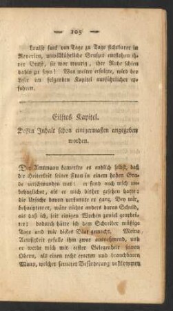 Eilftes Kapitel. Desen Inhalt schon einigermaßen angegeben worden