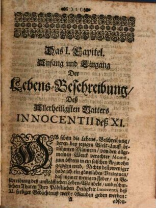 Innocentii XI tugendsamster Lebenswandel