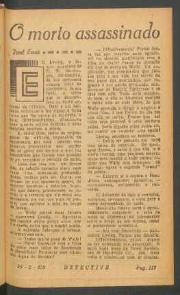 O morto assassinado : [Novella completa]