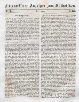 Litterarischer Anzeiger Nr. 2