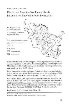 Die letzten Eiszeiten Norddeutschlands im quartären Eiszeitalter oder Pleistozän