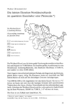 Die letzten Eiszeiten Norddeutschlands im quartären Eiszeitalter oder Pleistozän