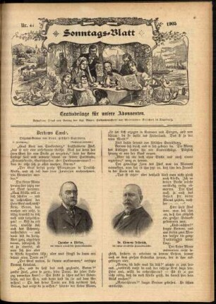 Ausgabe vom Sonntag, den 19. November 1905.