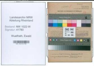 Entnazifizierung Ewald Wuelfrath , geb. 24.01.1899 (Kaufmann)
