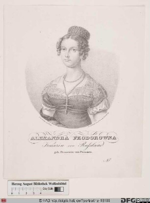 Bildnis Alexandra Feodorowna, Kaiserin von Russland (geb. Charlotte Friederike Luise Prinzessin von Preußen)