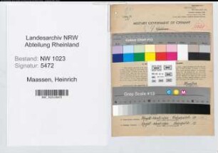 Entnazifizierung Heinrich Maassen , geb. 11.10.1905 (Gartenarbeiter)
